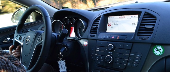 Inside car